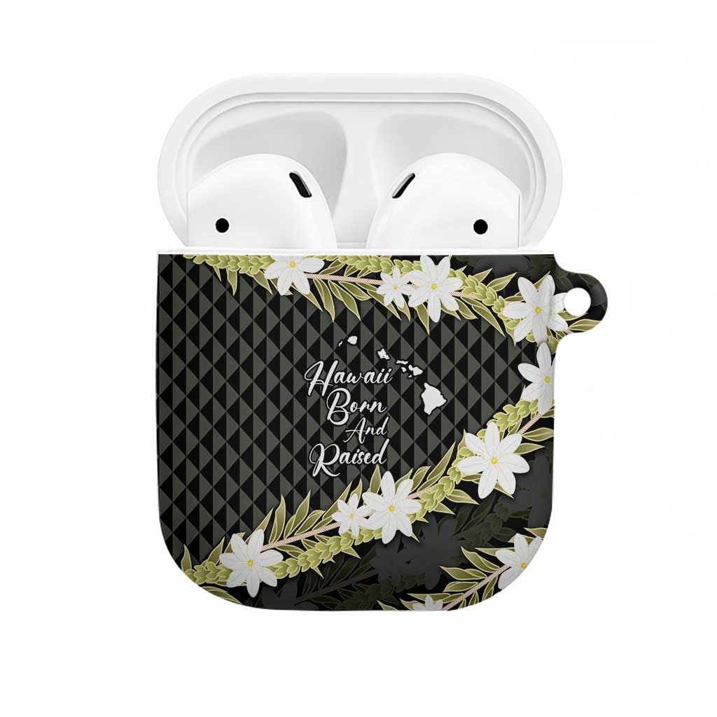 Born And Raised Aloha Hawaii AirPods Case Kanaka Kakau Hawaiian Tiare Pakalana Lei - Polynesian Pride