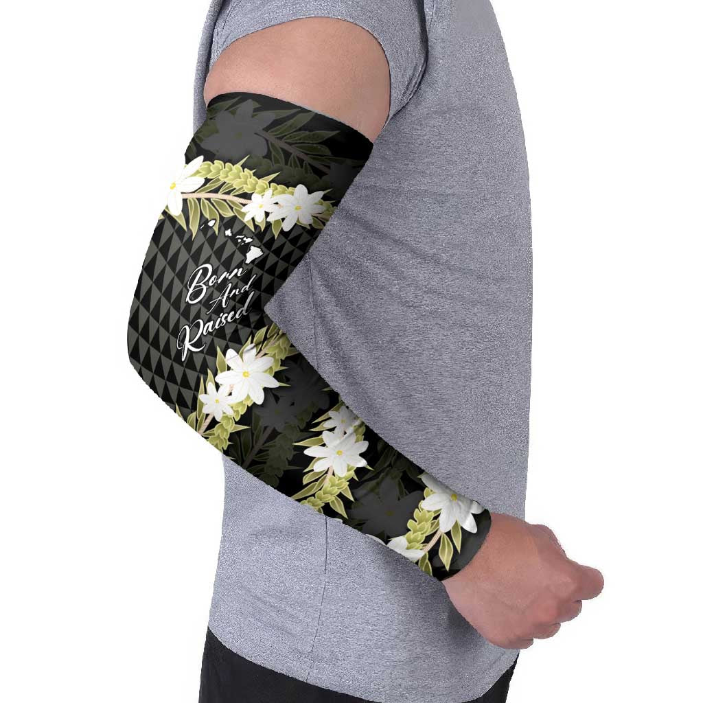 Born And Raised Aloha Hawaii Arm Sleeves Kanaka Kakau Hawaiian Tiare Pakalana Lei - Polynesian Pride