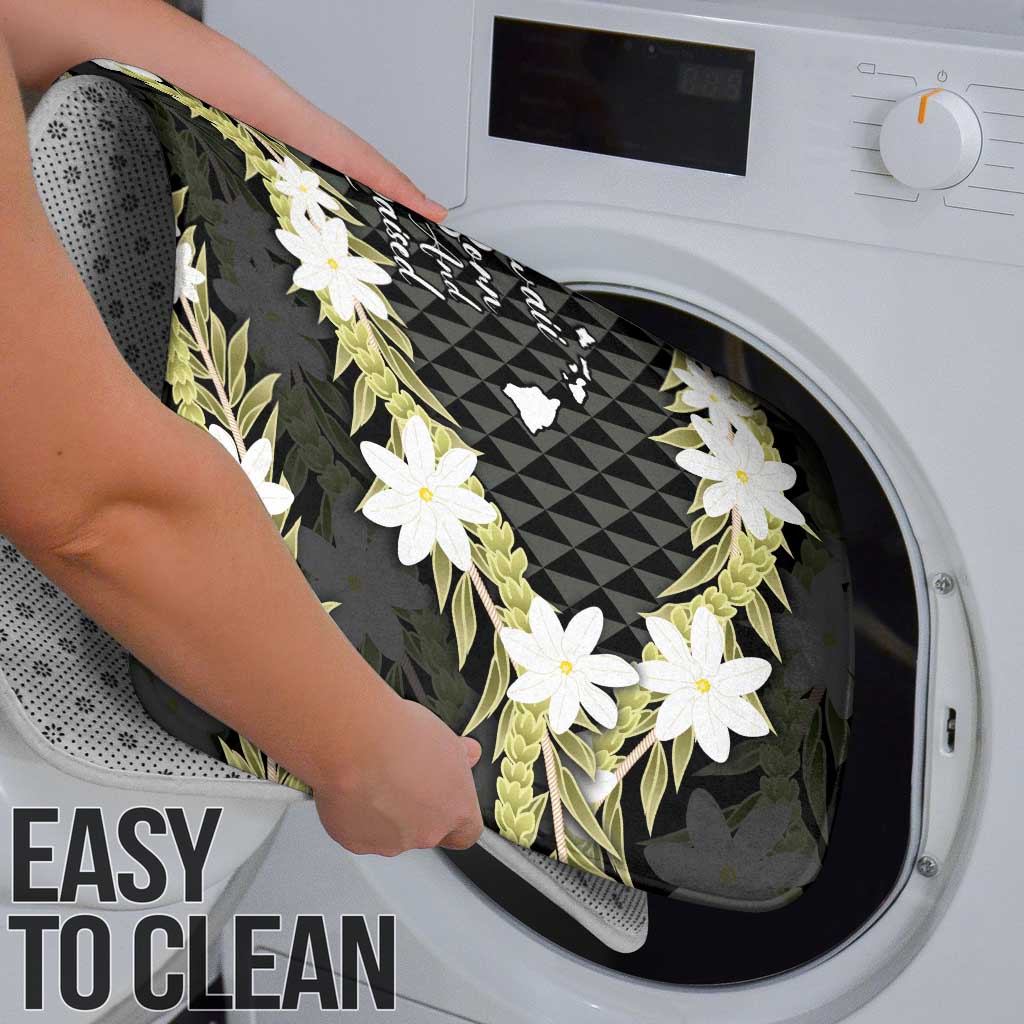 Born And Raised Aloha Hawaii Bathroom Set Kanaka Kakau Hawaiian Tiare Pakalana Lei - Polynesian Pride