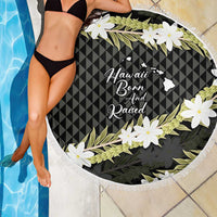 Born And Raised Aloha Hawaii Beach Blanket Kanaka Kakau Hawaiian Tiare Pakalana Lei - Polynesian Pride