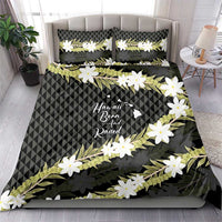 Born And Raised Aloha Hawaii Bedding Set Kanaka Kakau Hawaiian Tiare Pakalana Lei - Polynesian Pride