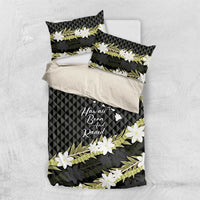 Born And Raised Aloha Hawaii Bedding Set Kanaka Kakau Hawaiian Tiare Pakalana Lei - Polynesian Pride