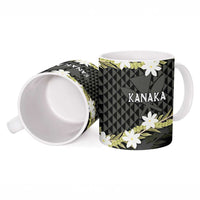 Born And Raised Aloha Hawaii Ceramic Mug Kanaka Kakau Hawaiian Tiare Pakalana Lei LT14 - Polynesian Pride