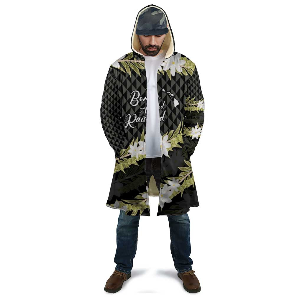 Born And Raised Aloha Hawaii Cloak Kanaka Kakau Hawaiian Tiare Pakalana Lei - Polynesian Pride