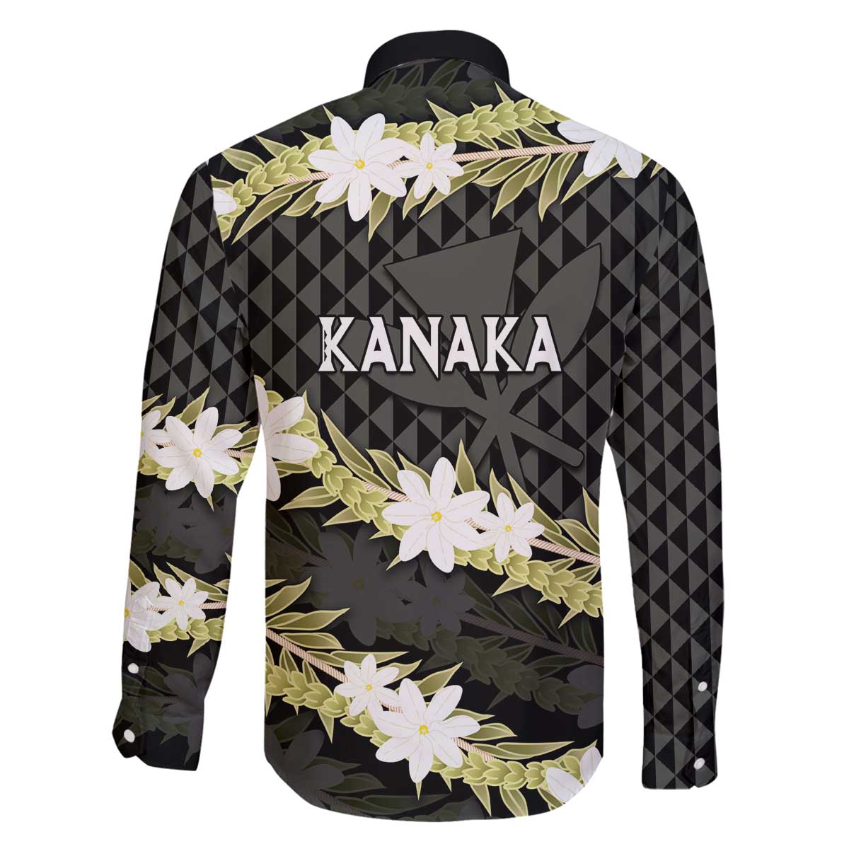 Born And Raised Aloha Hawaii Family Matching Off The Shoulder Long Sleeve Dress and Hawaiian Shirt Kanaka Kakau Hawaiian Tiare Pakalana Lei - Polynesian Pride