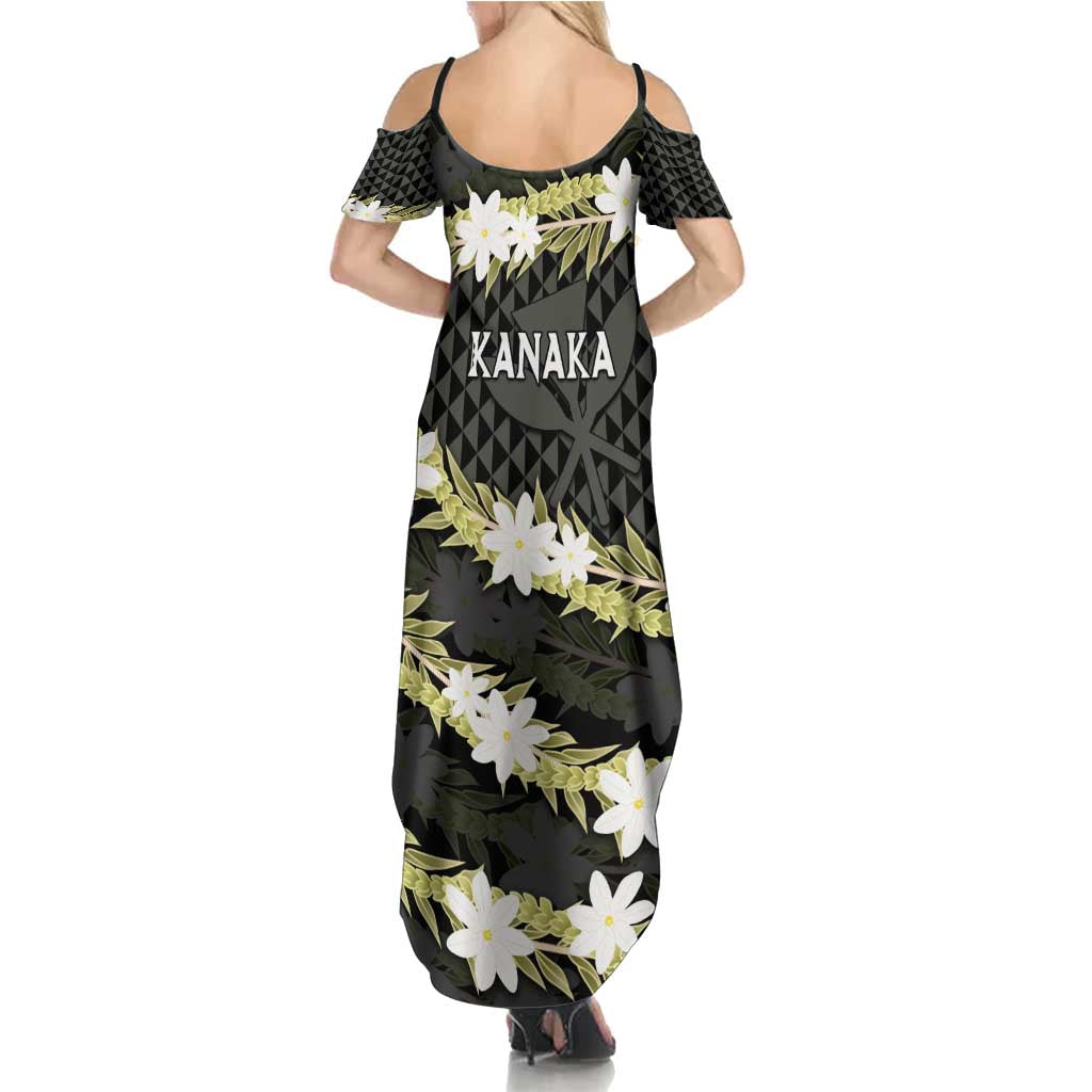 Born And Raised Aloha Hawaii Family Matching Summer Maxi Dress and Hawaiian Shirt Kanaka Kakau Hawaiian Tiare Pakalana Lei - Polynesian Pride