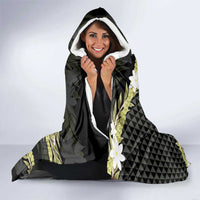 Born And Raised Aloha Hawaii Hooded Blanket Kanaka Kakau Hawaiian Tiare Pakalana Lei - Polynesian Pride