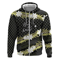Born And Raised Aloha Hawaii Hoodie Kanaka Kakau Hawaiian Tiare Pakalana Lei - Polynesian Pride