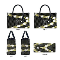 Born And Raised Aloha Hawaii Leather Bag Kanaka Kakau Hawaiian Tiare Pakalana Lei - Polynesian Pride