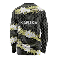 Born And Raised Aloha Hawaii Long Sleeve Shirt Kanaka Kakau Hawaiian Tiare Pakalana Lei - Polynesian Pride