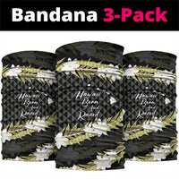Born And Raised Aloha Hawaii Neck Gaiter Kanaka Kakau Hawaiian Tiare Pakalana Lei - Polynesian Pride