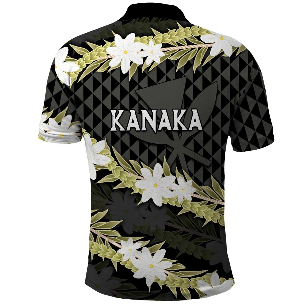 Born And Raised Aloha Hawaii Polo Shirt Kanaka Kakau Hawaiian Tiare Pakalana Lei - Polynesian Pride