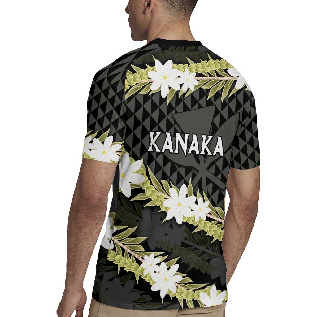 Born And Raised Aloha Hawaii Rugby Jersey Kanaka Kakau Hawaiian Tiare Pakalana Lei - Polynesian Pride