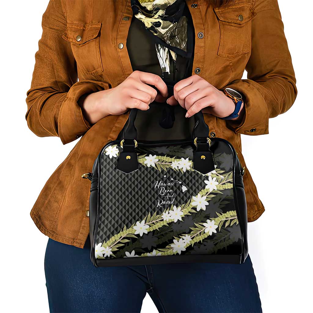 Born And Raised Aloha Hawaii Shoulder Handbag Kanaka Kakau Hawaiian Tiare Pakalana Lei - Polynesian Pride