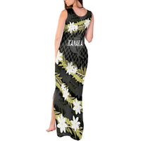 Born And Raised Aloha Hawaii Tank Maxi Dress Kanaka Kakau Hawaiian Tiare Pakalana Lei - Polynesian Pride