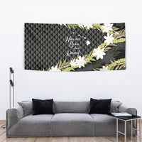 Born And Raised Aloha Hawaii Tapestry Kanaka Kakau Hawaiian Tiare Pakalana Lei - Polynesian Pride