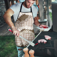 Brown Hawaii Tiare and Shell Lei Apron Hawaiian Palaka Luxury Vibes - Polynesian Pride