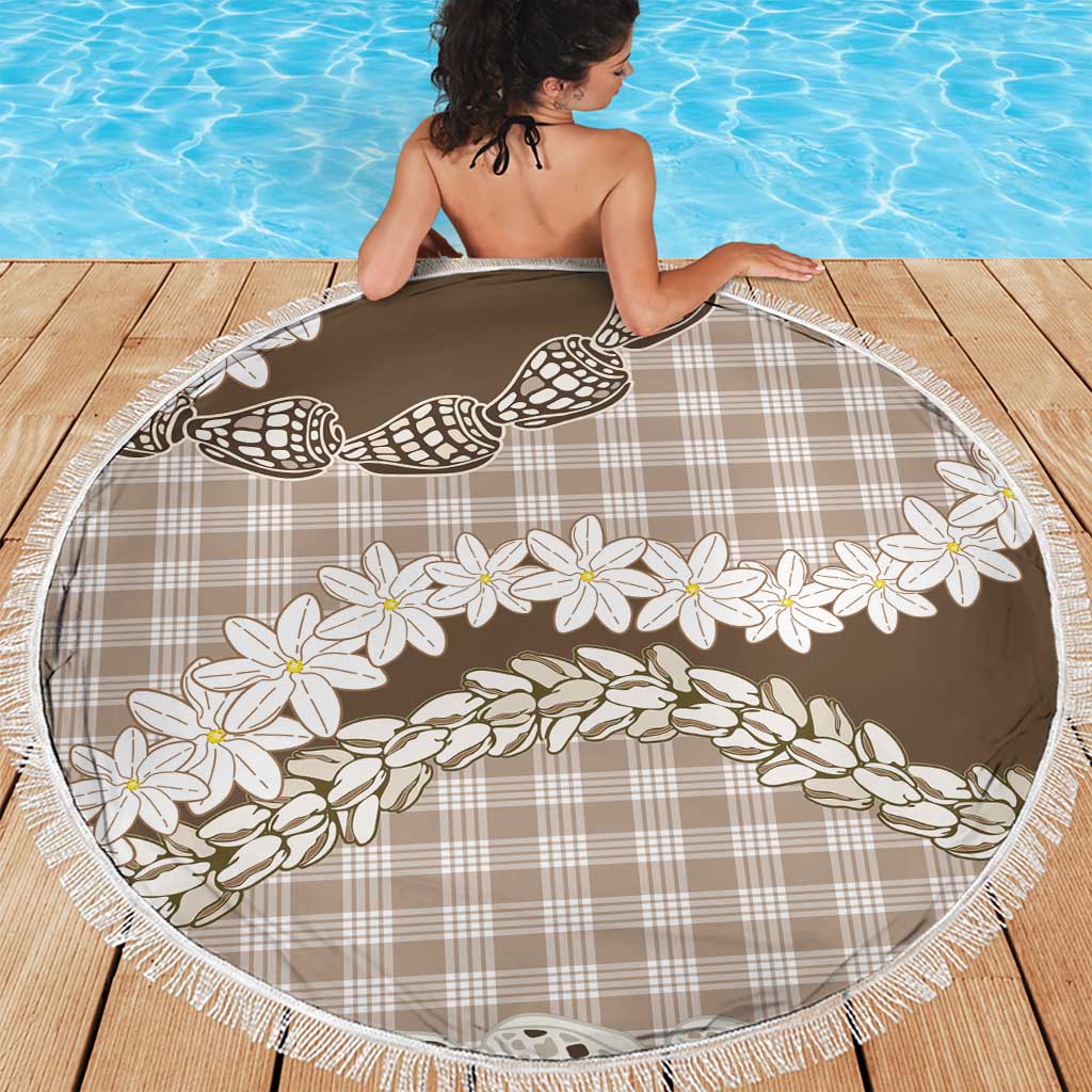 Brown Hawaii Tiare and Shell Lei Beach Blanket Hawaiian Palaka Luxury Vibes LT14 - Polynesian Pride