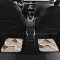 Brown Hawaii Tiare and Shell Lei Car Mats Hawaiian Palaka Luxury Vibes - Polynesian Pride