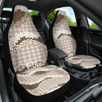 Brown Hawaii Tiare and Shell Lei Car Seat Cover Hawaiian Palaka Luxury Vibes - Polynesian Pride