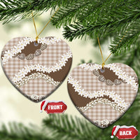 Brown Hawaii Tiare and Shell Lei Ceramic Ornament Hawaiian Palaka Luxury Vibes - Polynesian Pride