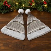 Brown Hawaii Tiare and Shell Lei Christmas Santa Hat Hawaiian Palaka Luxury Vibes - Polynesian Pride