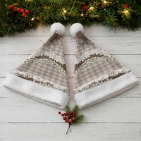 Brown Hawaii Tiare and Shell Lei Christmas Santa Hat Hawaiian Palaka Luxury Vibes - Polynesian Pride