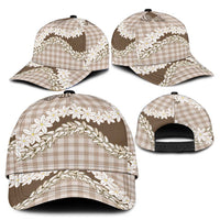 Brown Hawaii Tiare and Shell Lei Classic Cap Hawaiian Palaka Luxury Vibes - Polynesian Pride