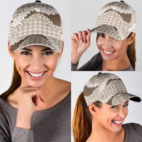 Brown Hawaii Tiare and Shell Lei Classic Cap Hawaiian Palaka Luxury Vibes - Polynesian Pride