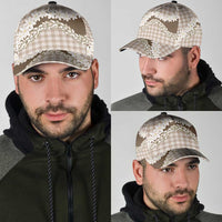 Brown Hawaii Tiare and Shell Lei Classic Cap Hawaiian Palaka Luxury Vibes - Polynesian Pride