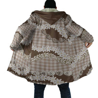 Brown Hawaii Tiare and Shell Lei Cloak Hawaiian Palaka Luxury Vibes - Polynesian Pride