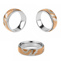 Orange Hawaii Tiare and Shell Lei Classic Ring Hawaiian Palaka Luxury Vibes - Polynesian Pride