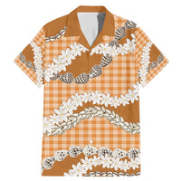 Orange Hawaii Tiare and Shell Lei Family Matching Mermaid Dress and Hawaiian Shirt Hawaiian Palaka Luxury Vibes - Polynesian Pride