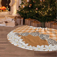 Orange Hawaii Tiare and Shell Lei Tree Skirt Hawaiian Palaka Luxury Vibes - Polynesian Pride