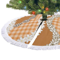 Orange Hawaii Tiare and Shell Lei Tree Skirt Hawaiian Palaka Luxury Vibes - Polynesian Pride