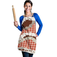 Red Hawaii Tiare and Shell Lei Apron Hawaiian Palaka Luxury Vibes - Polynesian Pride