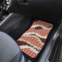 Red Hawaii Tiare and Shell Lei Car Mats Hawaiian Palaka Luxury Vibes LT14 - Polynesian Pride