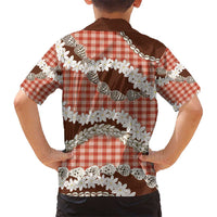 Red Hawaii Tiare and Shell Lei Hawaiian Shirt Hawaiian Palaka Luxury Vibes - Polynesian Pride