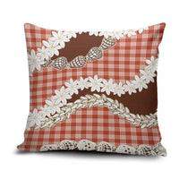 Red Hawaii Tiare and Shell Lei Pillow Cover Hawaiian Palaka Luxury Vibes - Polynesian Pride