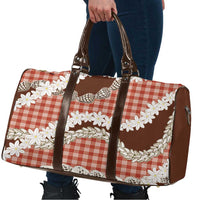 Red Hawaii Tiare and Shell Lei Travel Bag Hawaiian Palaka Luxury Vibes - Polynesian Pride