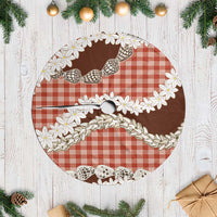 Red Hawaii Tiare and Shell Lei Tree Skirt Hawaiian Palaka Luxury Vibes - Polynesian Pride