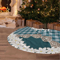 Dark Cyan Hawaii Tiare and Shell Lei Tree Skirt Hawaiian Palaka Luxury Vibes - Polynesian Pride