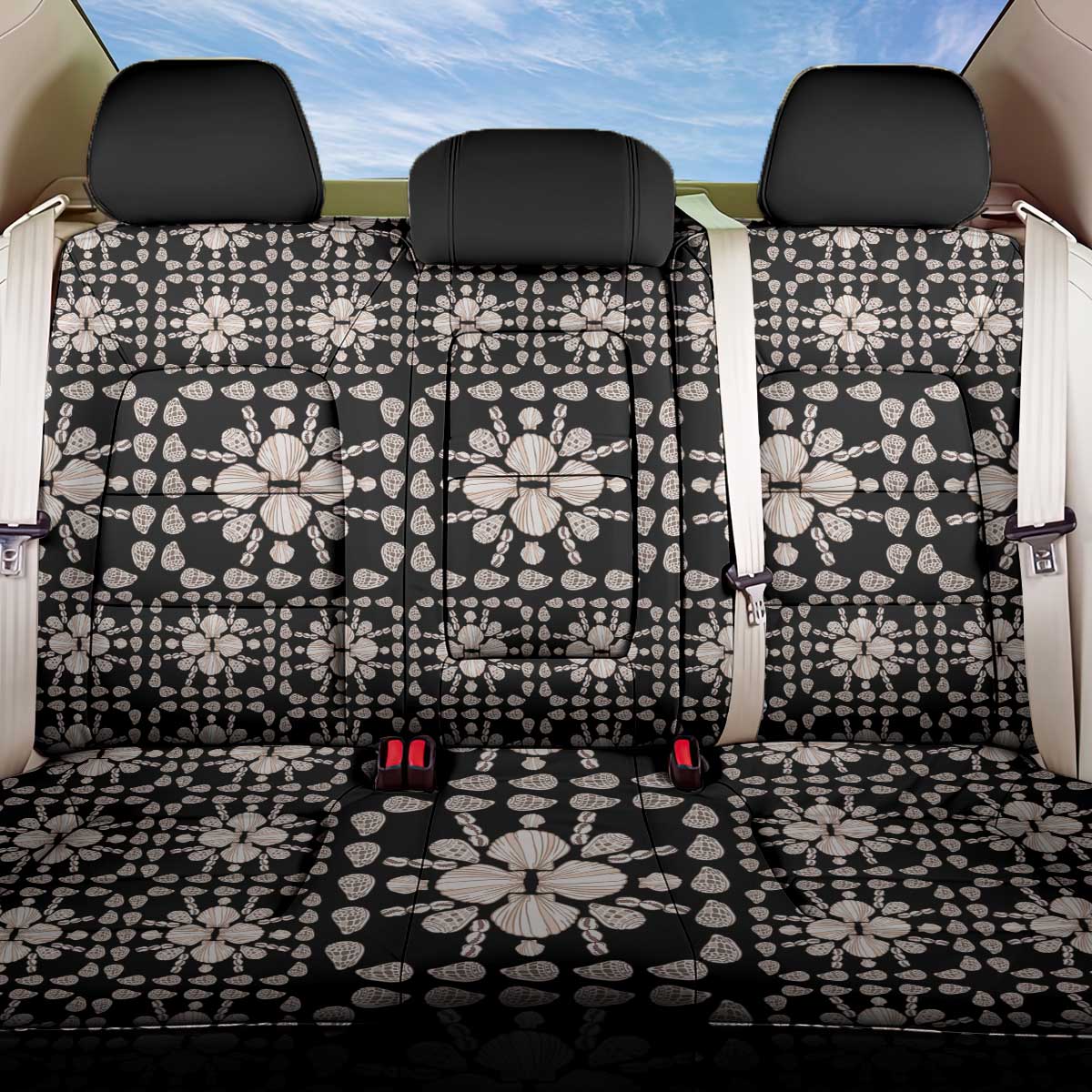 Aloha Hawaii Shell Quilt Back Car Seat Cover Seamless Style - Polynesian Pride