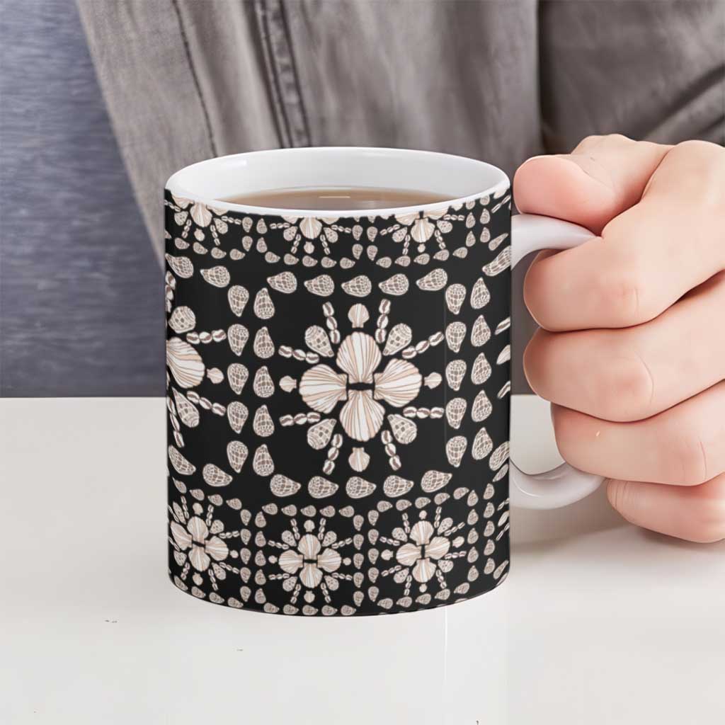 Aloha Hawaii Shell Quilt Ceramic Mug Seamless Style - Polynesian Pride