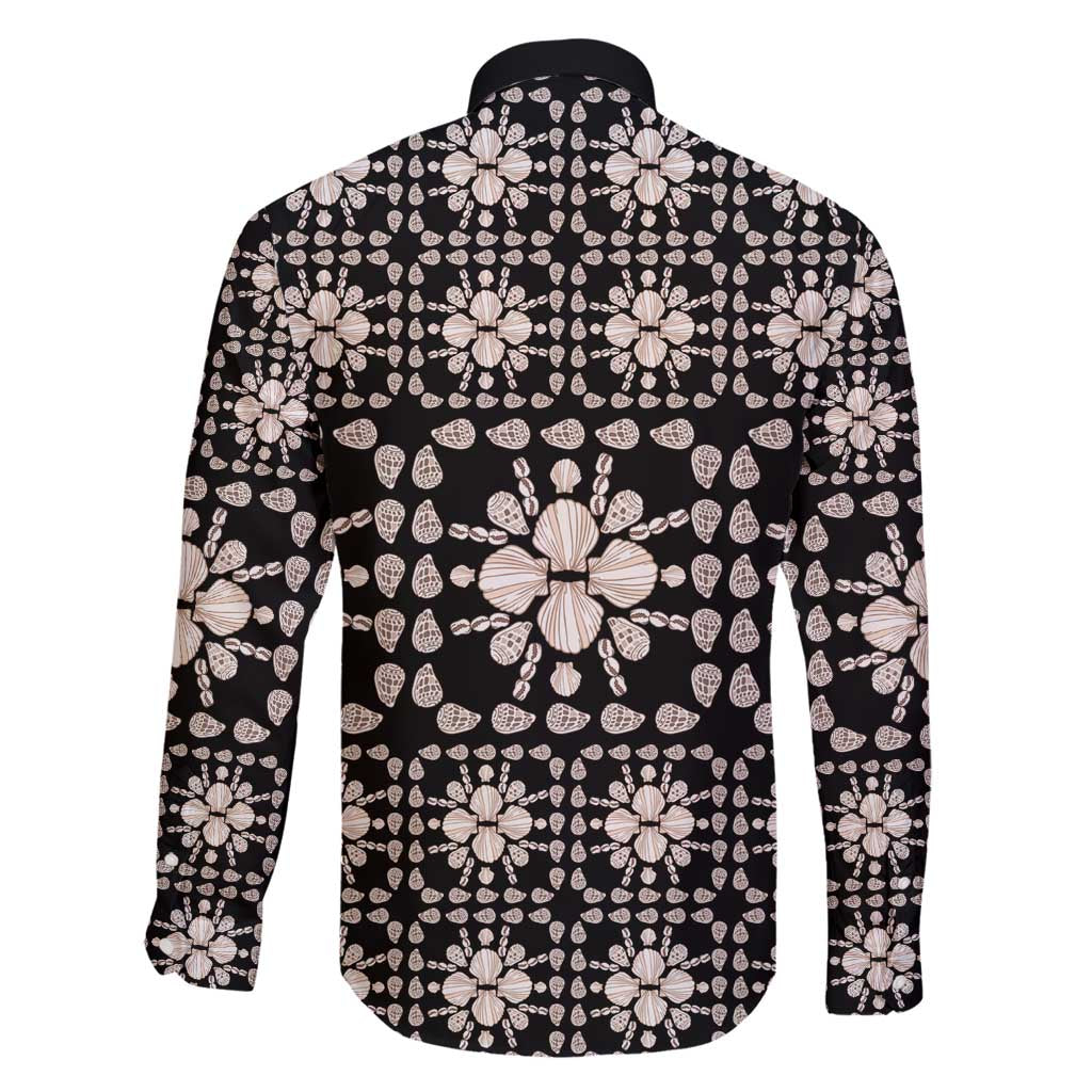 Aloha Hawaii Shell Quilt Family Matching Long Sleeve Bodycon Dress and Hawaiian Shirt Seamless Style - Polynesian Pride