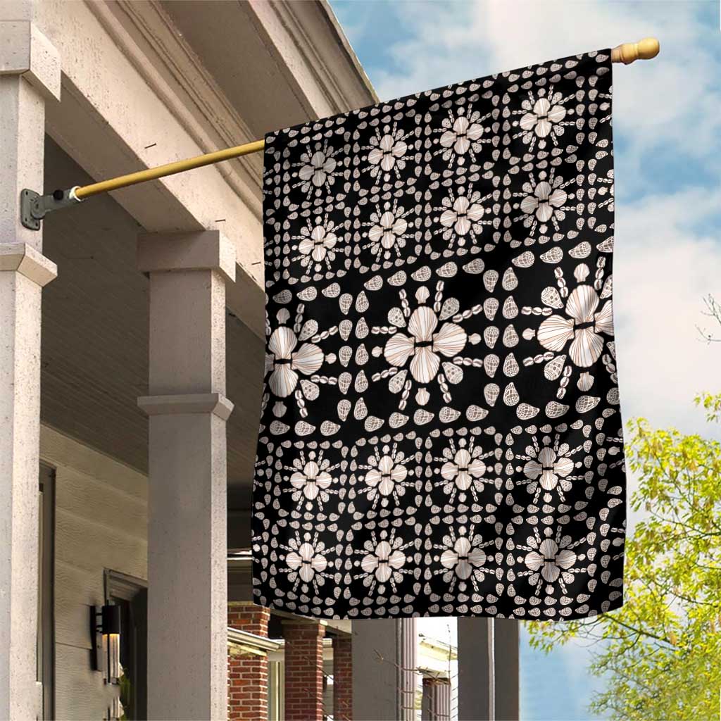 Aloha Hawaii Shell Quilt Garden Flag Seamless Style LT14 House Flag Black - Polynesian Pride