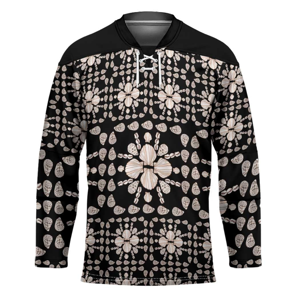 Aloha Hawaii Shell Quilt Hockey Jersey Seamless Style - Polynesian Pride