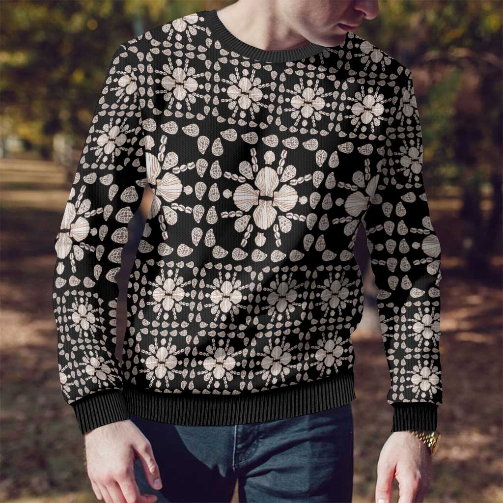 Aloha Hawaii Shell Quilt Ugly Christmas Sweater Seamless Style - Polynesian Pride