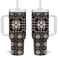 Aloha Hawaii Shell Quilt Tumbler With Handle Seamless Style - Polynesian Pride