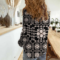Aloha Hawaii Shell Quilt Women Casual Shirt Seamless Style LT14 - Polynesian Pride